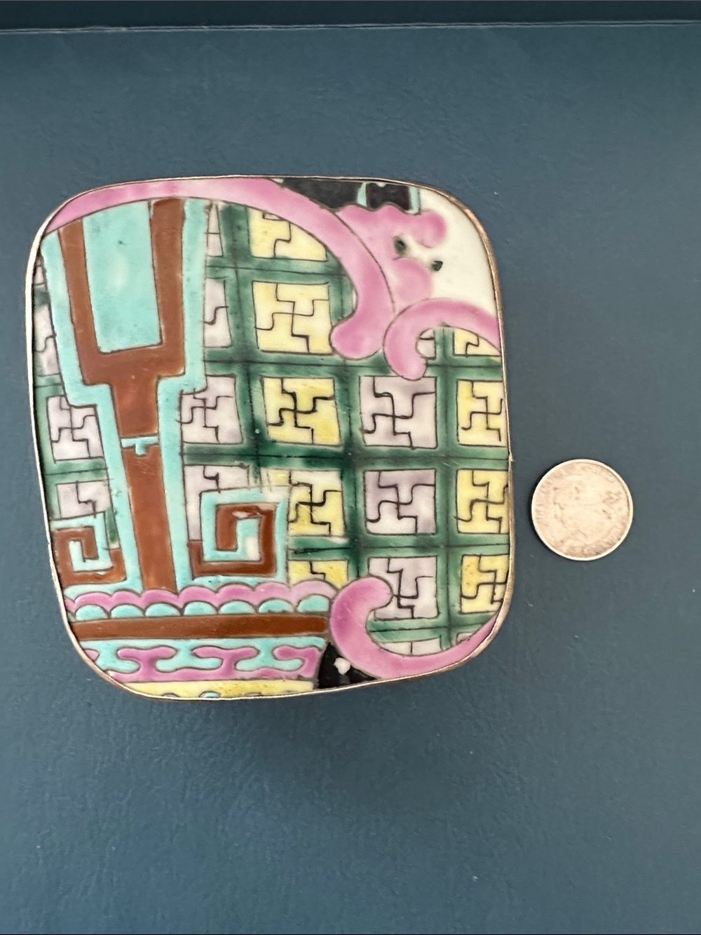 RARE Vintage Chinese Porcelain Vase Trinket Box